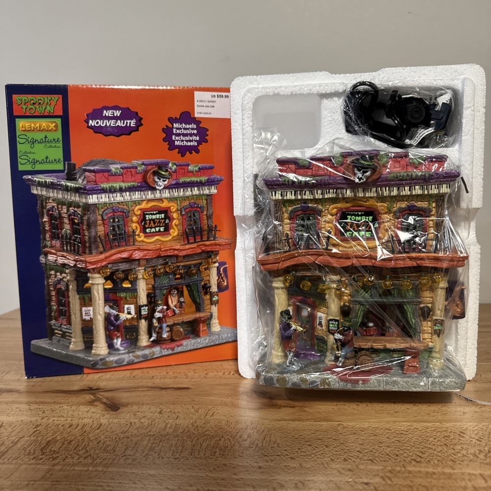 LEMAX Spooky Town Signature Collection Zombie Jazz Cafe #05612 Halloween Village